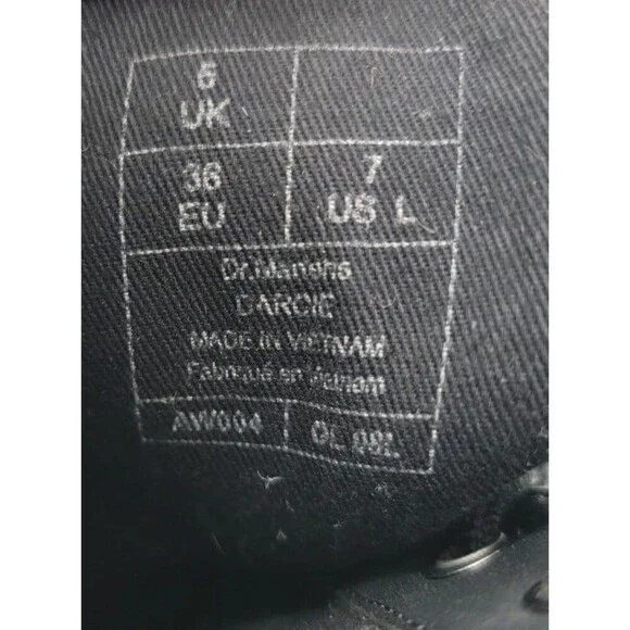 Dr. Martens DARCIE BLACK+PINK PIZZO SANTA CRUZ HEEL BOOT - Picture 9 of 9